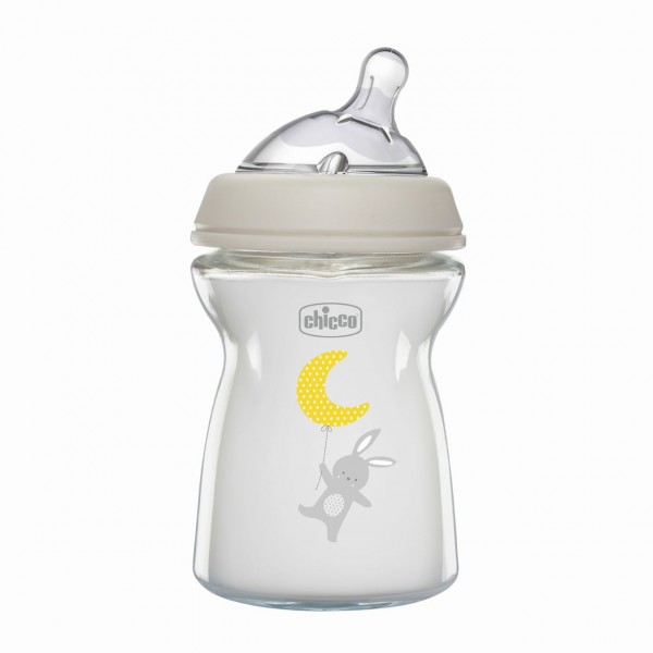 Chicco Γυάλινο Μπιμπερό Natural Feeling Κατά των Κολικών με Θηλή Σιλικόνης 250ml για 0+ μηνών (A50-81221-30) Chicco Γυάλινο Μπιμπερό Natural Feeling Κατά των Κολικών με Θηλή Σιλικόνης 250ml για 0+ μηνών (A50-81221-30)