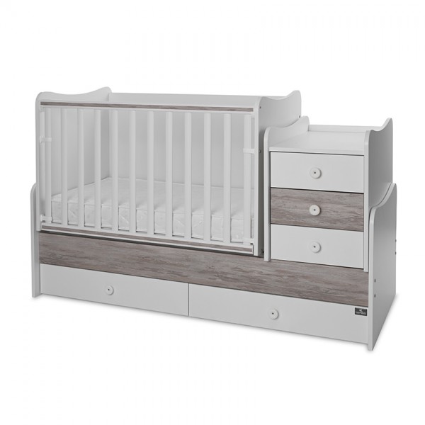 Μετατρεπόμενο Κρεββάτι Lorelli Bertoni Maxi Plus Trio White-ArtWood  (10150580043P) Μετατρεπόμενο Κρεββάτι Lorelli Bertoni Maxi Plus Trio White-ArtWood  (10150580043P)