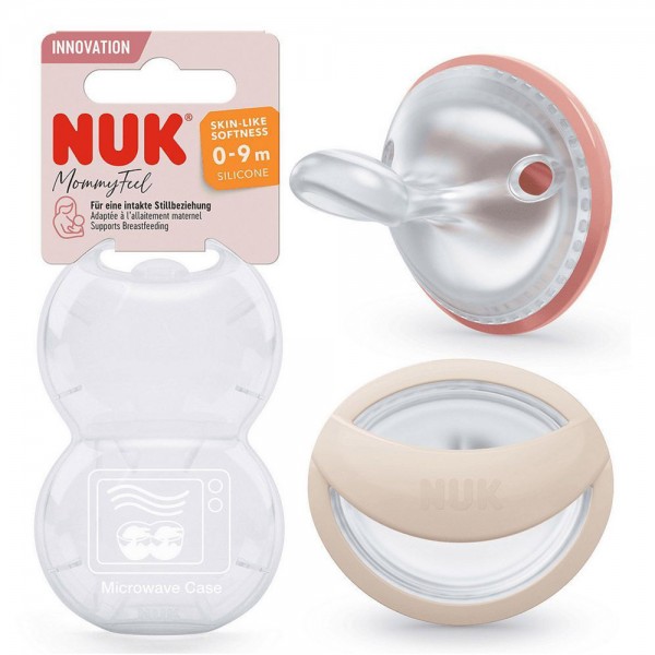 Nuk Πιπίλες Σιλικόνης Mommy Feel για 0-9 μηνών με Θήκη Πορτοκαλί & Μπεζ 2τμχ (10730862-1) Nuk Πιπίλες Σιλικόνης Mommy Feel για 0-9 μηνών με Θήκη Πορτοκαλί & Μπεζ 2τμχ (10730862-1)