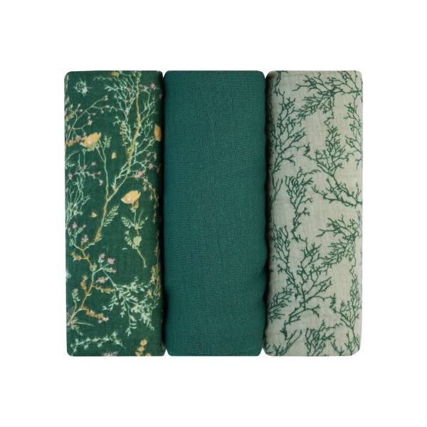 Kikkaboo Πάνες Αγκαλιάς από μουσελίνα set 3 pcs 75x75 cm Secret Garden Green (31103010103) Kikkaboo Πάνες Αγκαλιάς από μουσελίνα set 3 pcs 75x75 cm Secret Garden Green (31103010103)