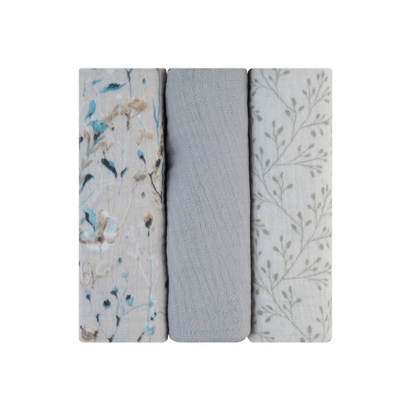 Kikkaboo Πάνες Αγκαλιάς από μουσελίνα set 3 pcs 75x75 cm Dreamy Fields Grey (31103010111) Kikkaboo Πάνες Αγκαλιάς από μουσελίνα set 3 pcs 75x75 cm Dreamy Fields Grey (31103010111)
