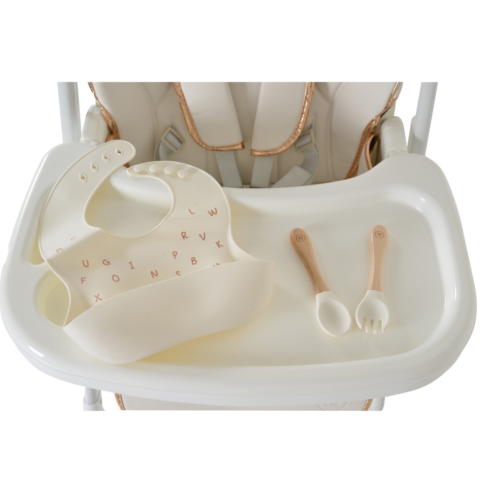 Moni Καρεκλάκι Φαγητού Lindo white με ΔΩΡΟ σαλιάρα σιλικόνης ,κουτάλι & πιρούνι (3801005152360) Moni Καρεκλάκι Φαγητού Lindo white με ΔΩΡΟ σαλιάρα σιλικόνης ,κουτάλι & πιρούνι (3801005152360)