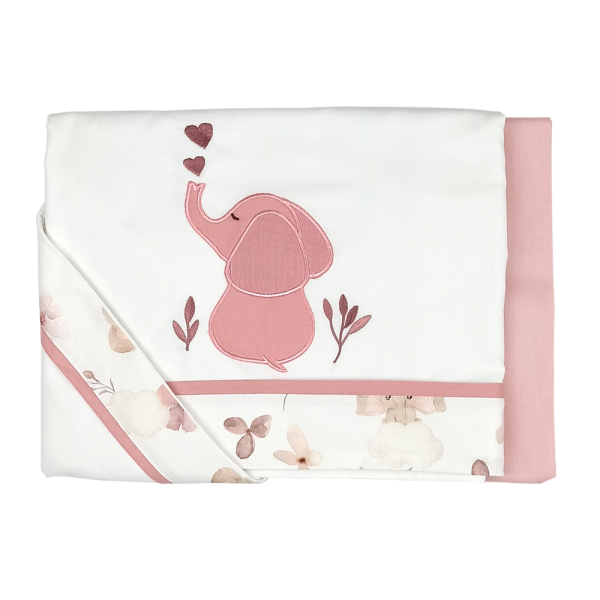 Baby Star Σετ σεντόνια τριών τεμαχίων για κούνια Elephant (5373) Baby Star Σετ σεντόνια τριών τεμαχίων για κούνια Elephant (5373)