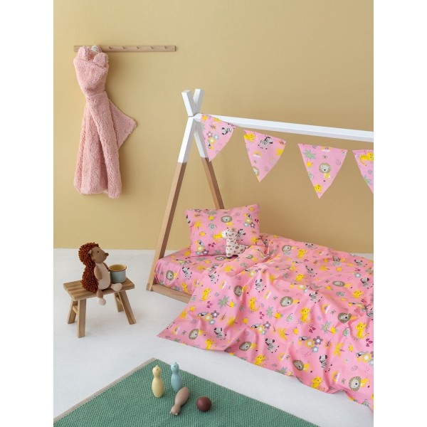 Palamaiki Home Σετ Σεντόνια Κούνιας My Kingdom Baby 130X170 Zoo Pink (MK754) Palamaiki Home Σετ Σεντόνια Κούνιας My Kingdom Baby 130X170 Zoo Pink (MK754)