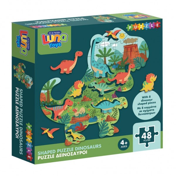 Luna Toys παζλ 48 τεμ Δεινόσαυροι 25Χ35ΕΚ με 8 σχήματα (000622474) Luna Toys παζλ 48 τεμ Δεινόσαυροι 25Χ35ΕΚ με 8 σχήματα (000622474)