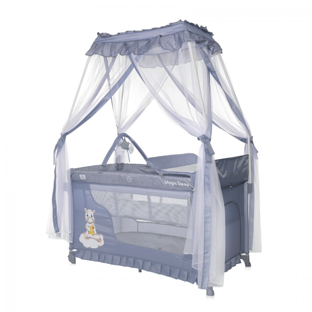 Lorelli Bertoni Παρκοκρέβατο 2 επιπέδων με κουνουπιέρα Magic Sleep Cool Grey Hippo (10080482210) Lorelli Bertoni Παρκοκρέβατο 2 επιπέδων με κουνουπιέρα Magic Sleep Cool Grey Hippo (10080482210)