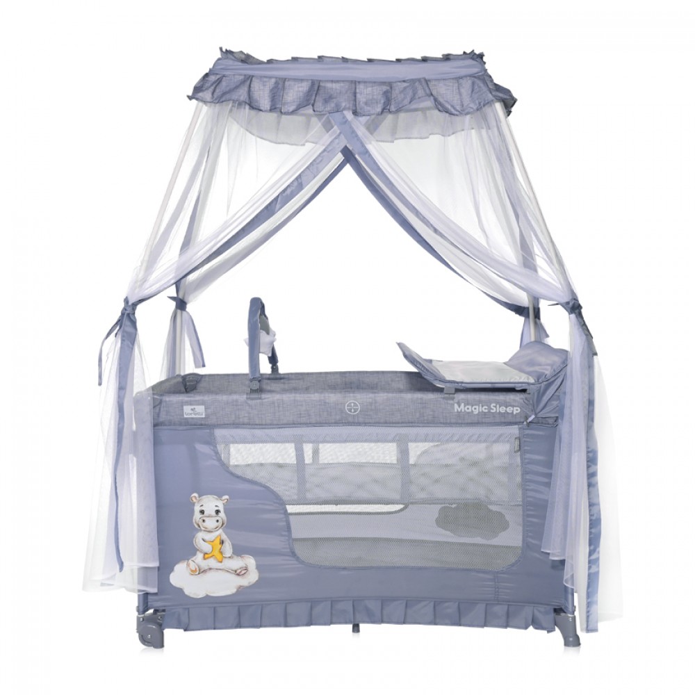 Lorelli Bertoni Παρκοκρέβατο 2 επιπέδων με κουνουπιέρα Magic Sleep Cool Grey Hippo (10080482210) Lorelli Bertoni Παρκοκρέβατο 2 επιπέδων με κουνουπιέρα Magic Sleep Cool Grey Hippo (10080482210)