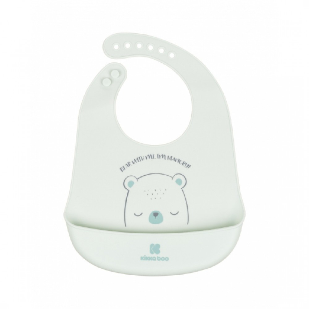 Kikkaboo Σαλιάρα από Σιλικόνη Bear with me Mint (31303030043) Kikkaboo Σαλιάρα από Σιλικόνη Bear with me Mint (31303030043)