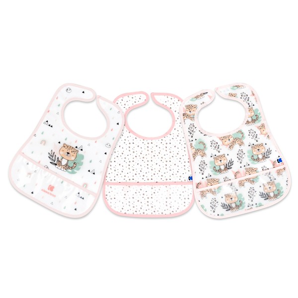 Kikkaboo Σετ 3 τεμ Σαλιάρες Savana Pink (31303030053) Kikkaboo Σετ 3 τεμ Σαλιάρες Savana Pink (31303030053)