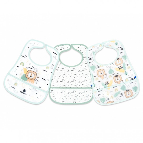 Kikkaboo Σετ 3 τεμ Σαλιάρες Savana Mint (31303030054) Kikkaboo Σετ 3 τεμ Σαλιάρες Savana Mint (31303030054)