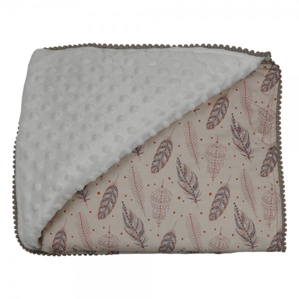 Bebestars  Bρεφική Κουβέρτα Minky 90 x 90 εκ. Boho με Pom-Pom (3133) Bebestars  Bρεφική Κουβέρτα Minky 90 x 90 εκ. Boho με Pom-Pom (3133)