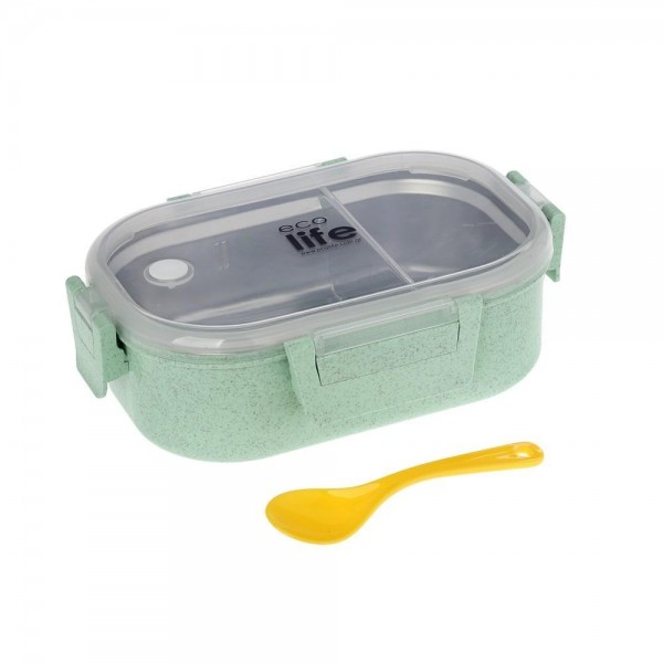 Life Green Φαγητοδοχείο 900ml Με χώρισμα Light Green (33-BO-9074) Life Green Φαγητοδοχείο 900ml Με χώρισμα Light Green (33-BO-9074)