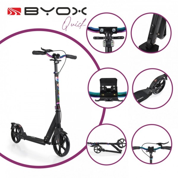 Byox Παιδικό Πατίνι Quick Δίτροχο Μαύρο (3800146227715) Byox Παιδικό Πατίνι Quick Δίτροχο Μαύρο (3800146227715)