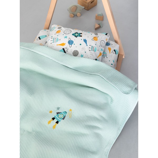 Palamaiki Home Κουβέρτα Πικέ Bebe Blanket Candy Aqua (5205857261634) Palamaiki Home Κουβέρτα Πικέ Bebe Blanket Candy Aqua (5205857261634)