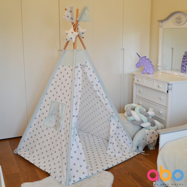 Abo Παιδική σκηνή Elephant Mint-White (ABO.006.800) Abo Παιδική σκηνή Elephant Mint-White (ABO.006.800)
