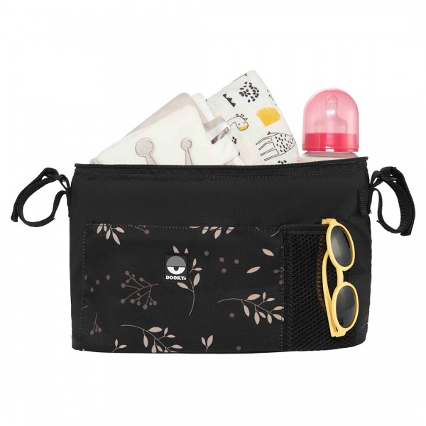 Dooky Organizer καροτσιού - Deluxe Romantic Leaves Black (DK-5128206)) Dooky Organizer καροτσιού - Deluxe Romantic Leaves Black (DK-5128206))