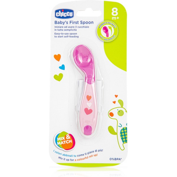 Chicco Βρεφικό Κουτάλι από Σιλικόνη Ρόζ για 8+ μηνών (F01-16100-10) Chicco Βρεφικό Κουτάλι από Σιλικόνη Ρόζ για 8+ μηνών (F01-16100-10)