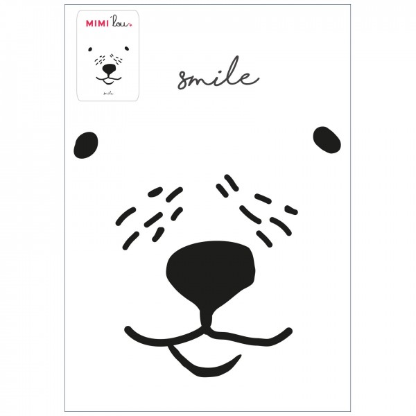 Mimi'lou: Αυτοκόλλητα τοίχου Just a touch "Ours Smile" ασπρόμαυρο (MML-ART505) Mimi'lou: Αυτοκόλλητα τοίχου Just a touch "Ours Smile" ασπρόμαυρο (MML-ART505)