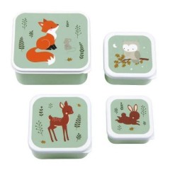 A little lovely company Σετ 4 δοχεία φαγητού Lunch & Snack Box Forest Animals (SBSEFF45) A little lovely company Σετ 4 δοχεία φαγητού Lunch & Snack Box Forest Animals (SBSEFF45)