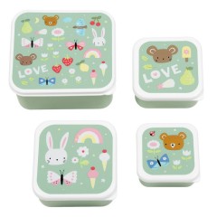 A little lovely company Σετ 4 δοχεία φαγητού Lunch & Snack Box Joy (SBSEJO62) A little lovely company Σετ 4 δοχεία φαγητού Lunch & Snack Box Joy (SBSEJO62)