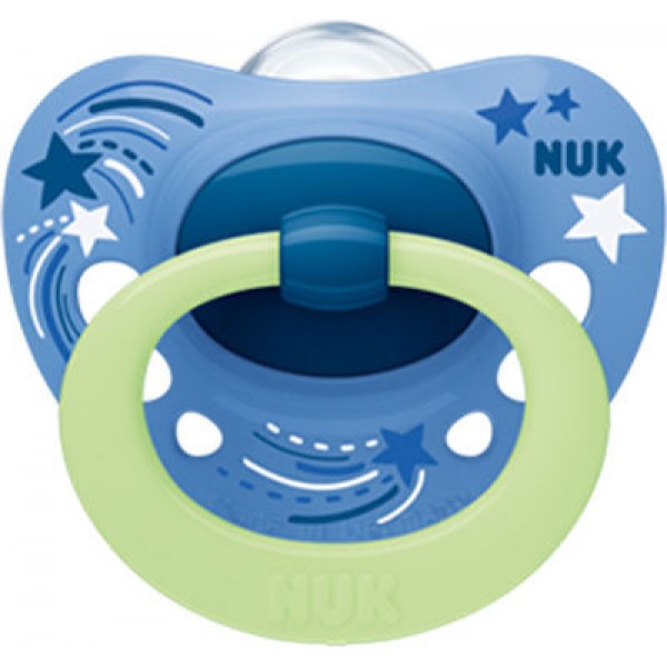 Nuk Ορθοδοντική Πιπίλα Σιλικόνης για 0-6 μηνών Signature Night με Θήκη Νυκτός Αστεράκια Μπλε (10730653) Nuk Ορθοδοντική Πιπίλα Σιλικόνης για 0-6 μηνών Signature Night με Θήκη Νυκτός Αστεράκια Μπλε (10730653)
