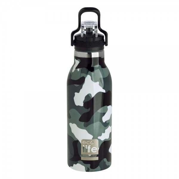 Life Green Ανοξείδωτο μπουκάλι θερμός 550ml Camouflage (33-BO-3026) Life Green Ανοξείδωτο μπουκάλι θερμός 550ml Camouflage (33-BO-3026)