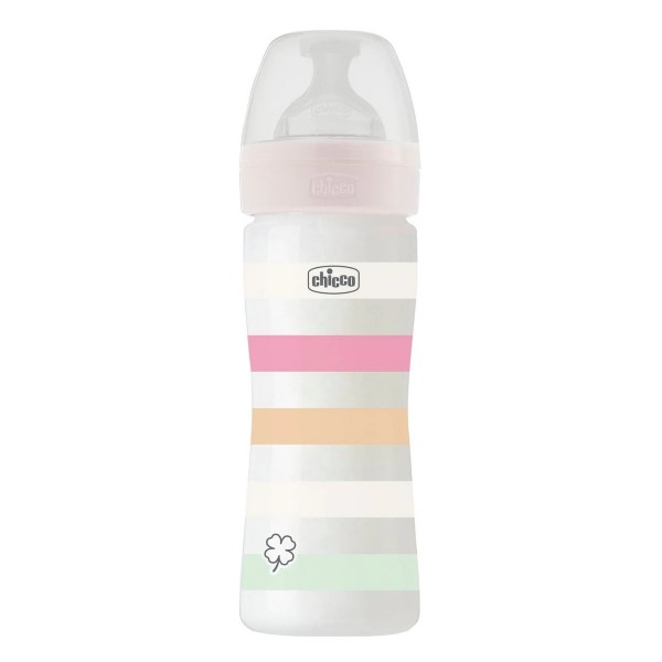 Chicco Πλαστικό Μπιμπερό Well Being Κατά των Κολικών με Θηλή Σιλικόνης 250ml για 2+ μηνών Girl  (A60-28623-11) Chicco Πλαστικό Μπιμπερό Well Being Κατά των Κολικών με Θηλή Σιλικόνης 250ml για 2+ μηνών Girl  (A60-28623-11)