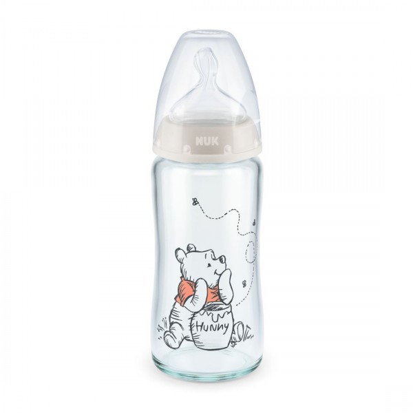 Nuk First Choice Plus Glass γυάλινο Μπιμπερό 240ml με Δείκτη Ελέγχου Θερμοκρασίας Winnie (10212054) Nuk First Choice Plus Glass γυάλινο Μπιμπερό 240ml με Δείκτη Ελέγχου Θερμοκρασίας Winnie (10212054)