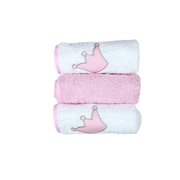 Babystar Σετ Λαβέτες 3 τεμαχίων Princess  (Σ1080Ρ) Babystar Σετ Λαβέτες 3 τεμαχίων Princess  (Σ1080Ρ)