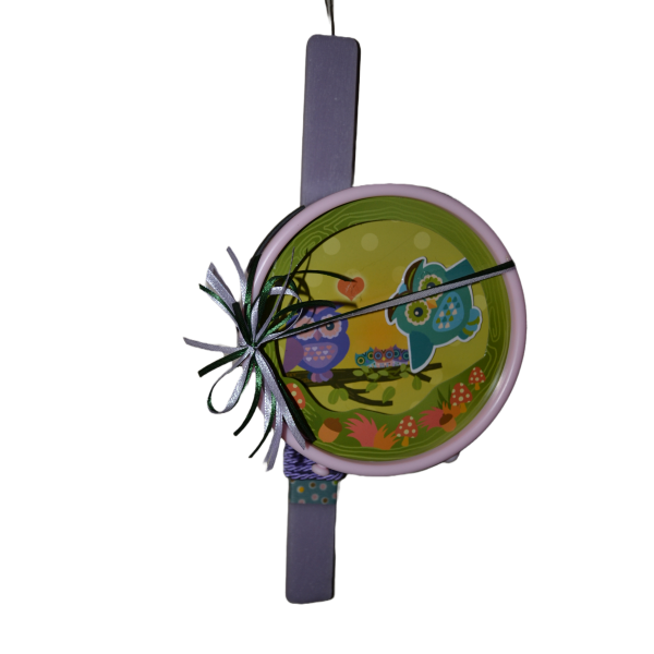 Χειροποίητη Αρωματική Λαμπάδα Με Κουμπαρά Μουσικό με Κουκουβάγιες (2023140) Χειροποίητη Αρωματική Λαμπάδα Με Κουμπαρά Μουσικό με Κουκουβάγιες (2023140)