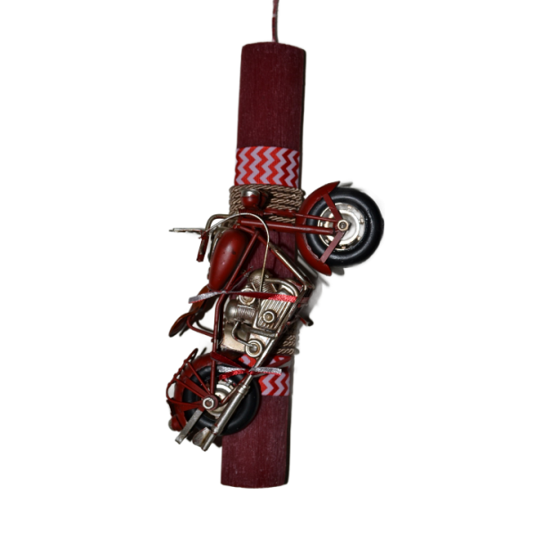 Χειροποίητη Αρωματική Λαμπάδα Με Vintage  Μηχανή Harley Red 21cm (2024066) Χειροποίητη Αρωματική Λαμπάδα Με Vintage  Μηχανή Harley Red 21cm (2024066)