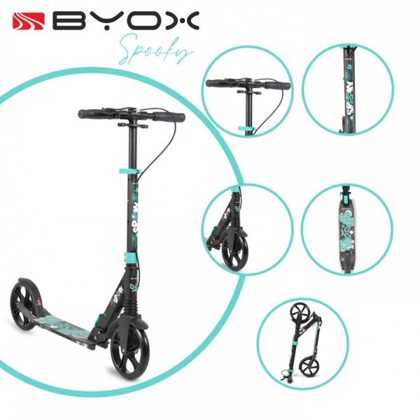 Byox Scooter με Αμορτισέρ Spooky Turqoise (3800146225650) Byox Scooter με Αμορτισέρ Spooky Turqoise (3800146225650)