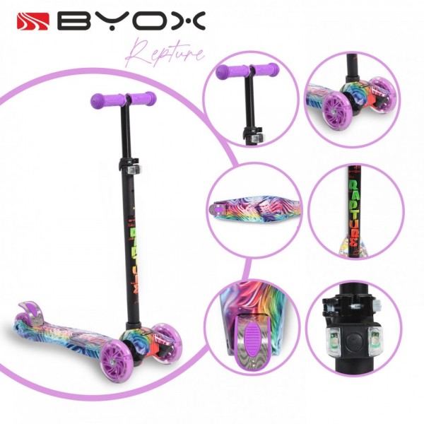 Scooter Rapture Byox με Φωτιζόμενες Ρόδες Purple New (3800146225698) Scooter Rapture Byox με Φωτιζόμενες Ρόδες Purple New (3800146225698)