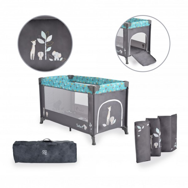 Cangaroo Παρκοκρεβατο Safari turquoise  (3800146248659)  Cangaroo Παρκοκρεβατο Safari turquoise  (3800146248659)