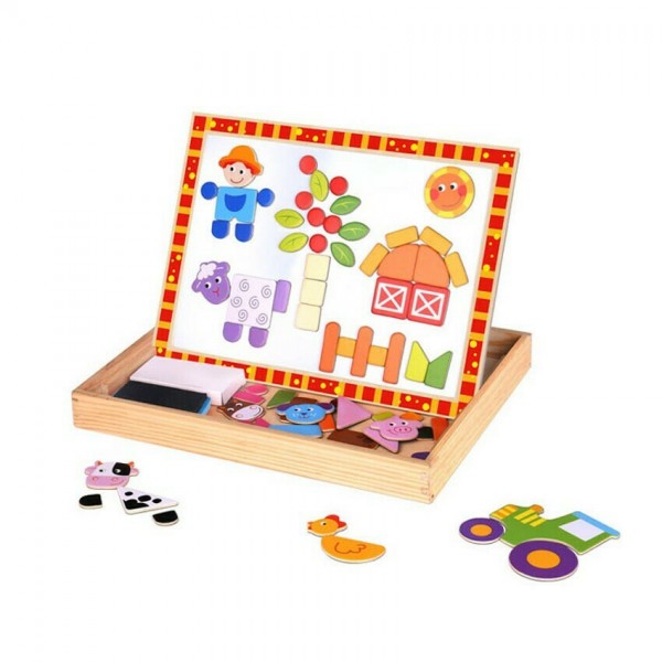 Tooky Toys Ξύλινος Μαγνητικός Πίνακας με Φάρμα TKF014 (6970090047329) Tooky Toys Ξύλινος Μαγνητικός Πίνακας με Φάρμα TKF014 (6970090047329)