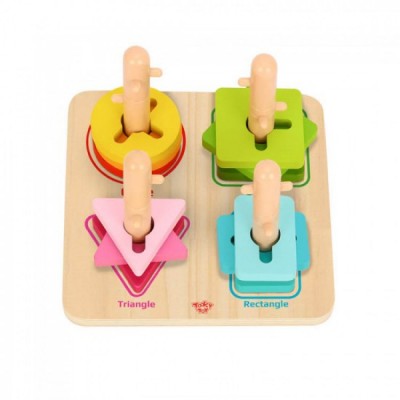 Tooky Toys Γεωμετρικά Σχήματα Στοίβαξης από Ξύλο για 24+ Μηνών TL905 (6972633370239) Tooky Toys Γεωμετρικά Σχήματα Στοίβαξης από Ξύλο για 24+ Μηνών TL905 (6972633370239)
