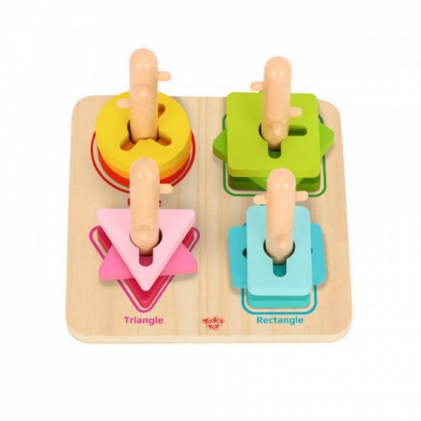 Tooky Toys Γεωμετρικά Σχήματα Στοίβαξης από Ξύλο για 24+ Μηνών TL905 (6972633370239) Tooky Toys Γεωμετρικά Σχήματα Στοίβαξης από Ξύλο για 24+ Μηνών TL905 (6972633370239)