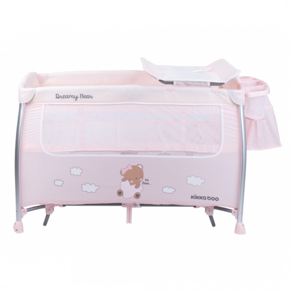Kikkaboo Παρκοκρέβατο Dreamy Bear Pink 2 Επιπέδων (31003010090) Kikkaboo Παρκοκρέβατο Dreamy Bear Pink 2 Επιπέδων (31003010090)