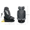 Kinderkraft Κάθισμα Αυτοκινήτου i-Grow Isofix i-Size 360° Grey (KCIGRO02GRYPL00)