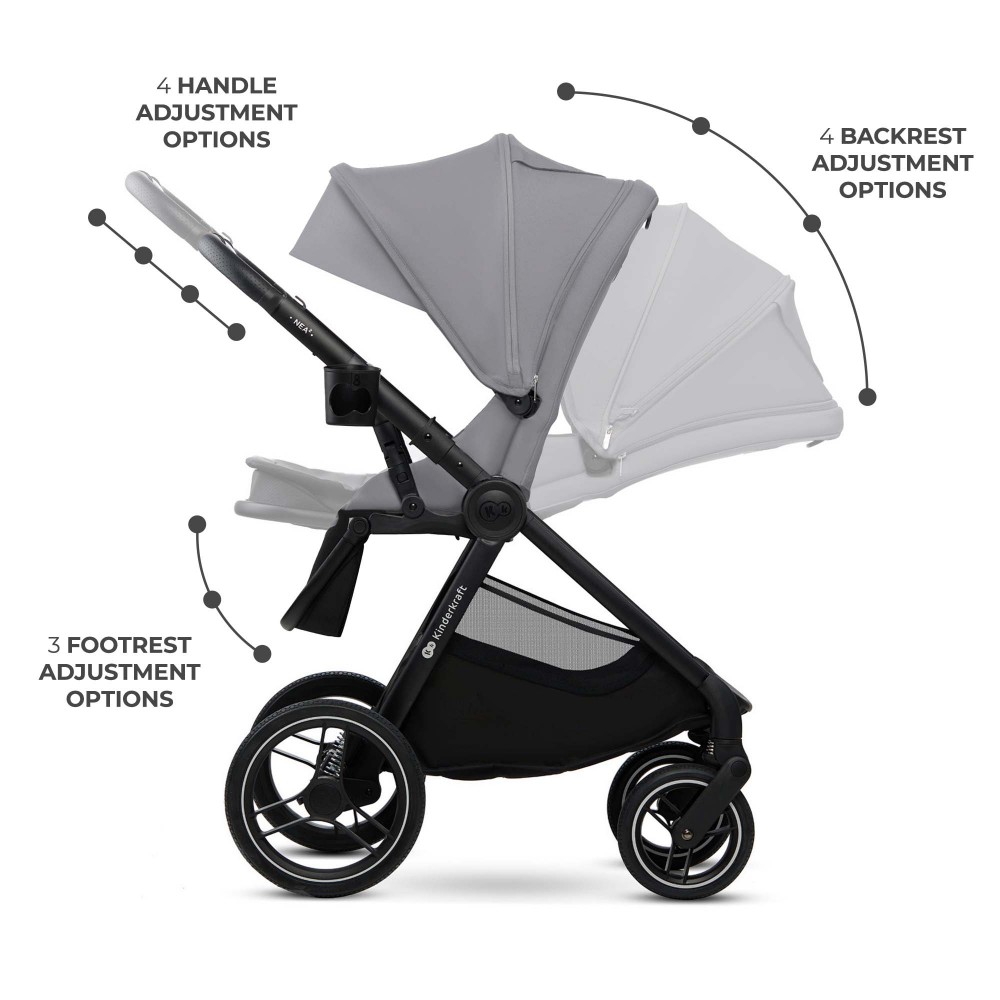 Kinderkraft Πολυκαρότσι Nea 5σε1 Light Grey (KSNEA002GRY2000-1)
