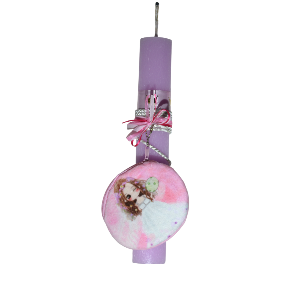 Χειροποίητη Αρωματική Λαμπάδα με Ροζ πορτοφολάκι (2026036) Χειροποίητη Αρωματική Λαμπάδα με Ροζ πορτοφολάκι (2026036)