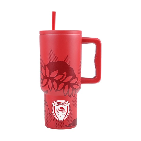   Estia θερμός Straw Tumbler XL Olympiakos 900ml (01-35969)