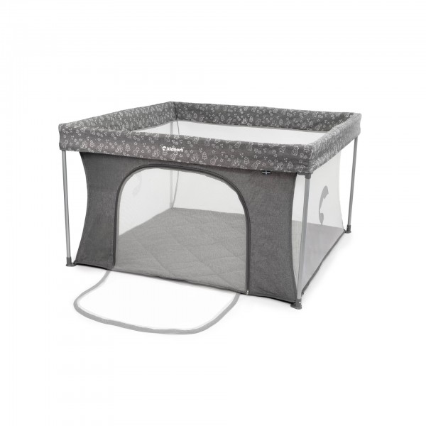 Kidnort Snoen Πτυσσόμενο Πάρκο για μωρά ορθογώνιο 126×126 Playzen Grey (KID000078)