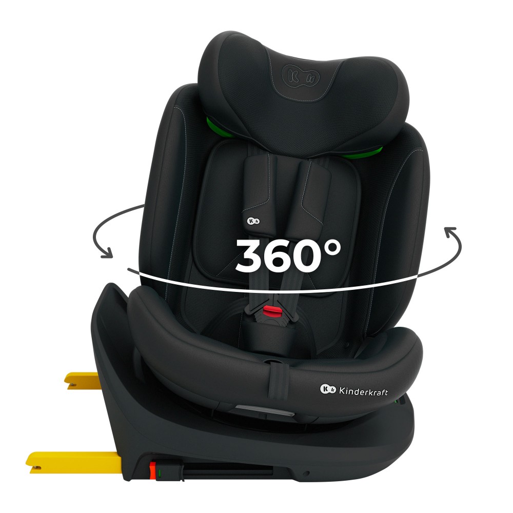 Kinderkraft Κάθισμα Αυτοκινήτου i-Grow Isofix i-Size 360° Black (KCIGRO02BLKPL00)