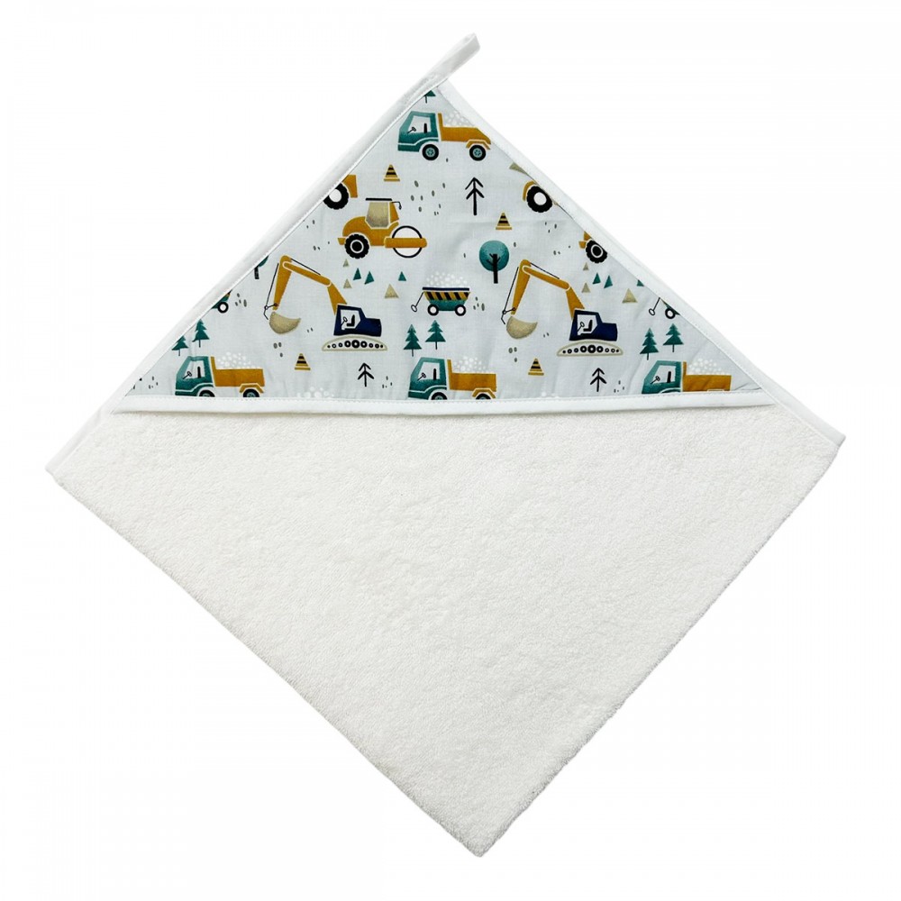 Bunnybebe Βρεφική μπέρτα με κουκούλα (75 X 75)  Tracks (886-TRACK-ΣΙΕΛ) Bunnybebe Βρεφική μπέρτα με κουκούλα (75 X 75)  Tracks (886-TRACK-ΣΙΕΛ)