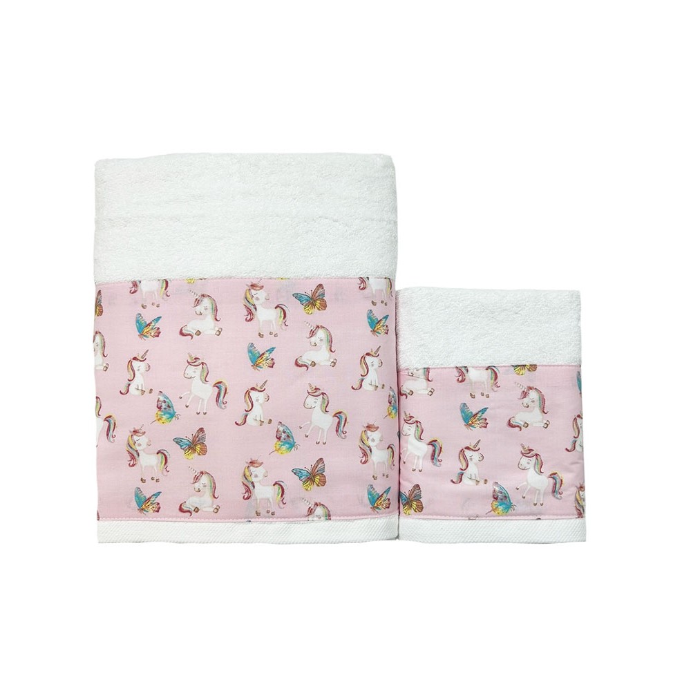 BunnyBebe Βρεφικές Πετσέτες Σετ 2 τεμαχίων (50×90, 70×140), 500gsm Unicorn (994-UNICORN-ΡΟΖ) BunnyBebe Βρεφικές Πετσέτες Σετ 2 τεμαχίων (50×90, 70×140), 500gsm Unicorn (994-UNICORN-ΡΟΖ)