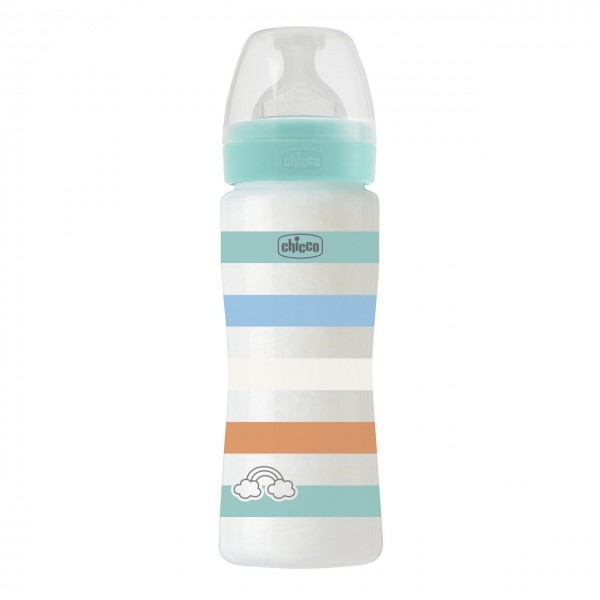 Chicco Πλαστικό Μπιμπερό Well Being Κατά των Κολικών με Θηλή Σιλικόνης 330ml για 4+ μηνών Μπλε ( A60-28637-21) Chicco Πλαστικό Μπιμπερό Well Being Κατά των Κολικών με Θηλή Σιλικόνης 330ml για 4+ μηνών Μπλε ( A60-28637-21)