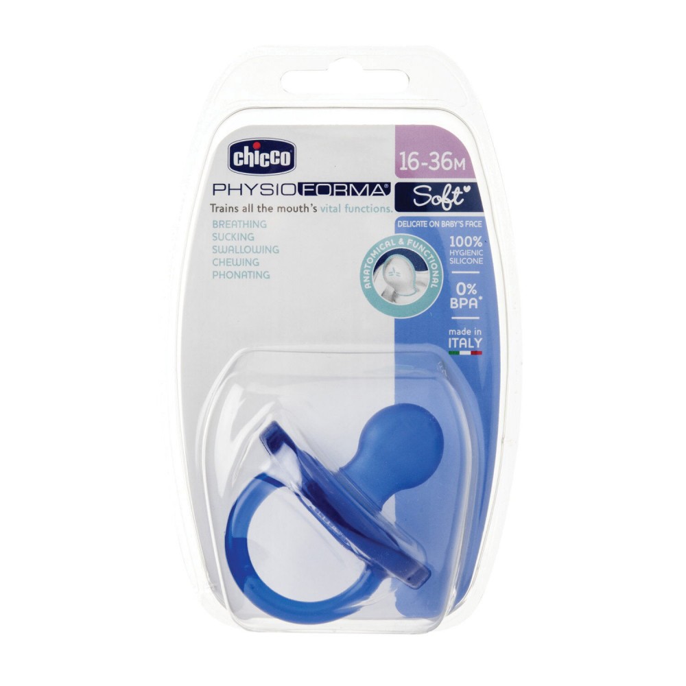 Chicco Πιπίλα Όλο Σιλικόνη PhysioForma Soft μπλε Για 16-36 Μηνών (C60-73091-96) Chicco Πιπίλα Όλο Σιλικόνη PhysioForma Soft μπλε Για 16-36 Μηνών (C60-73091-96)