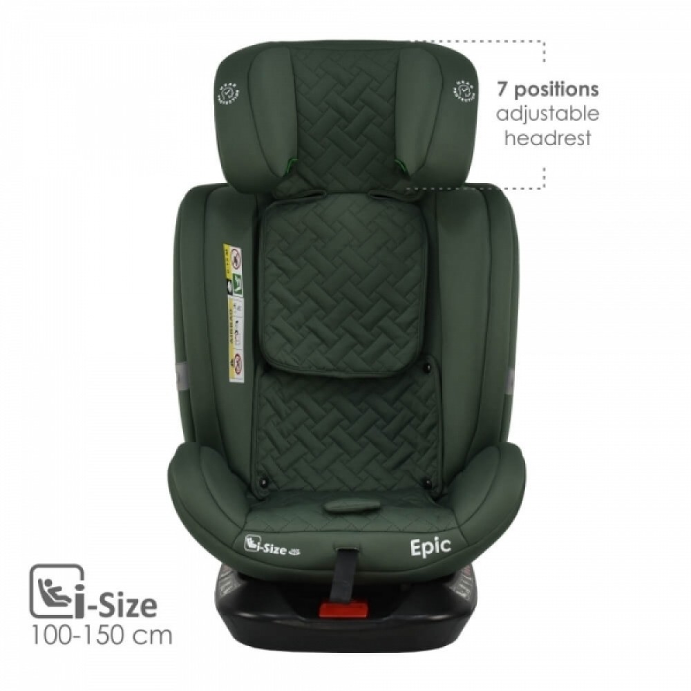 Bebestars Κάθισμα Αυτοκινήτου Epic Isofix i-Size 360° Green (921-176) Bebestars Κάθισμα Αυτοκινήτου Epic Isofix i-Size 360° Green (921-176)