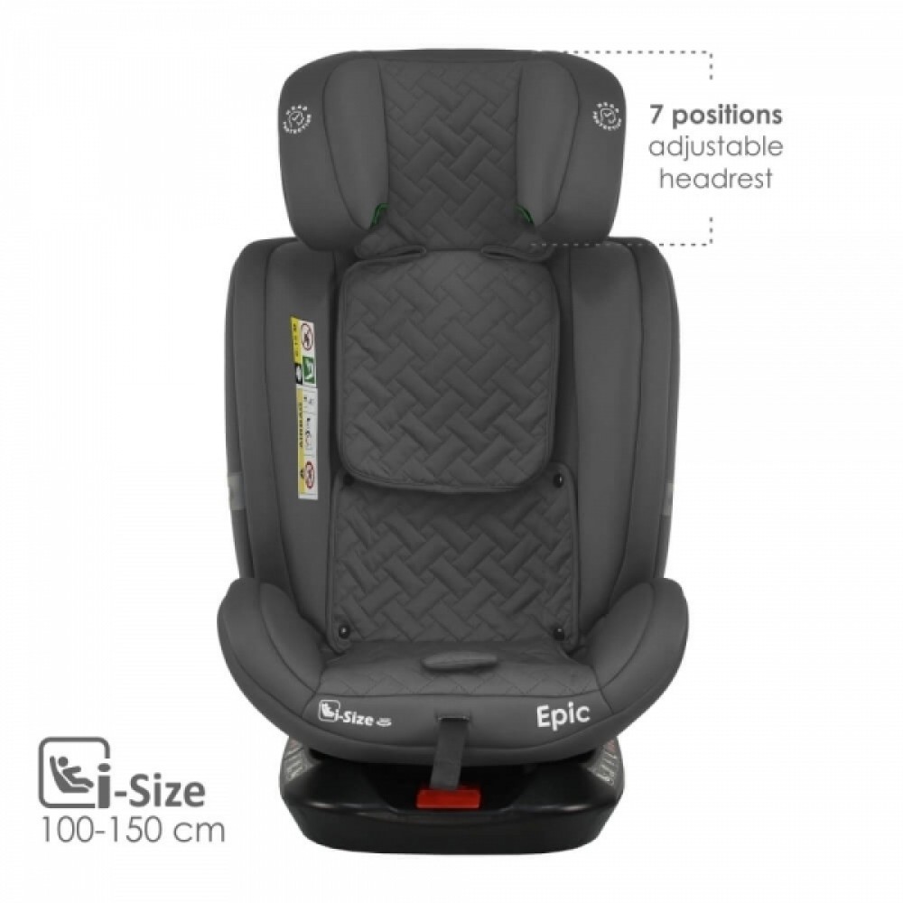 Bebestars Κάθισμα Αυτοκινήτου Epic Isofix i-Size 360° Grey (921-186) Bebestars Κάθισμα Αυτοκινήτου Epic Isofix i-Size 360° Grey (921-186)